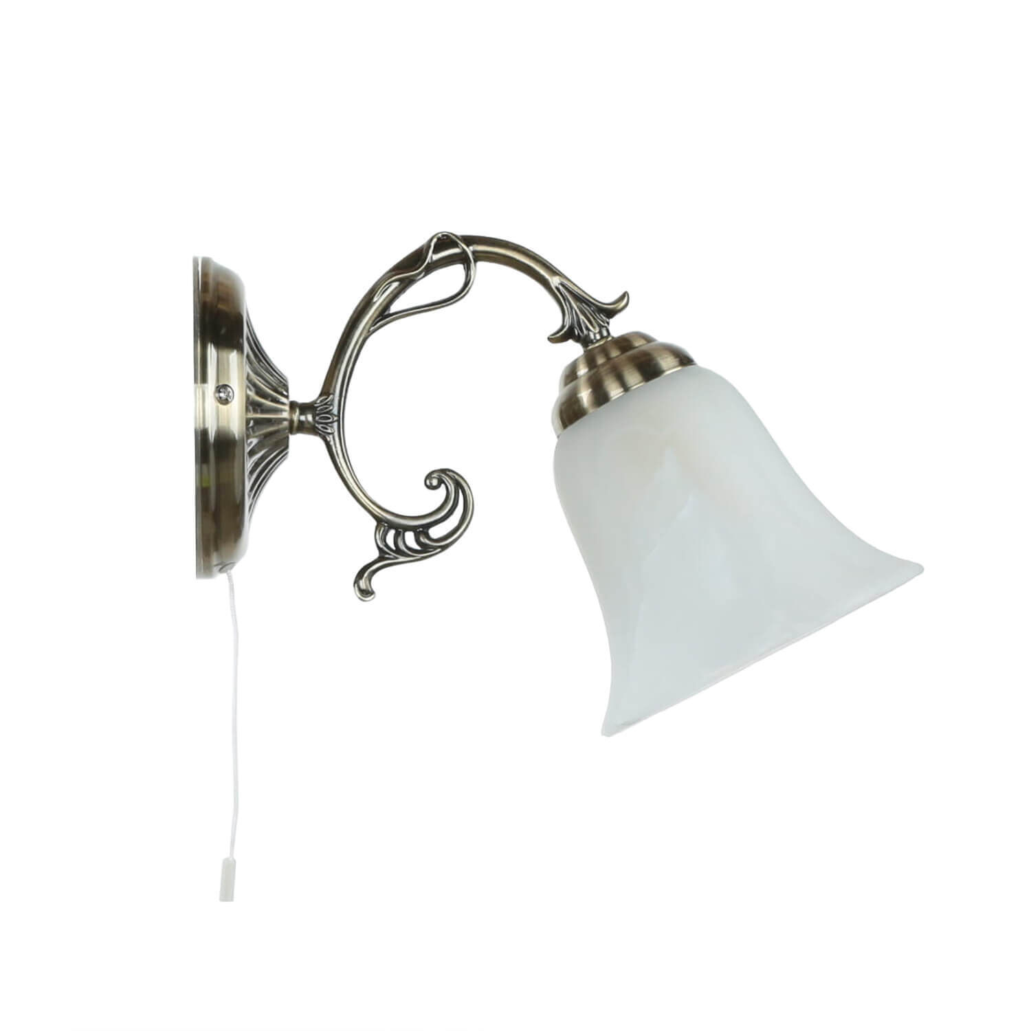 Edle Wandlampe ORCHIDEA Jugendstil Alabaster Glas