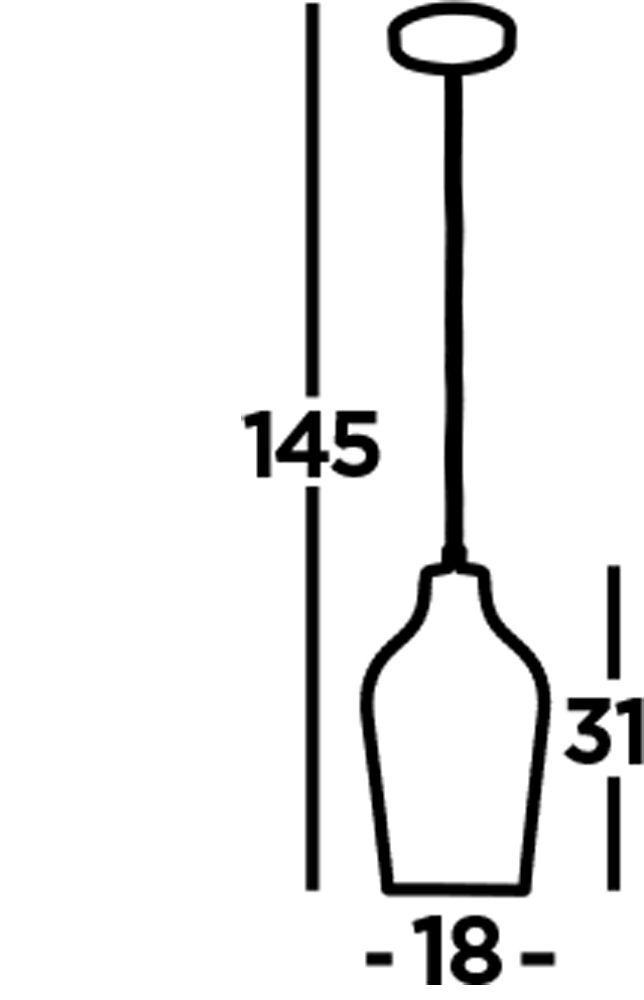 Hängeleuchte Rauchglas E27 Ø 17,5 cm Chrom Grau BRODY