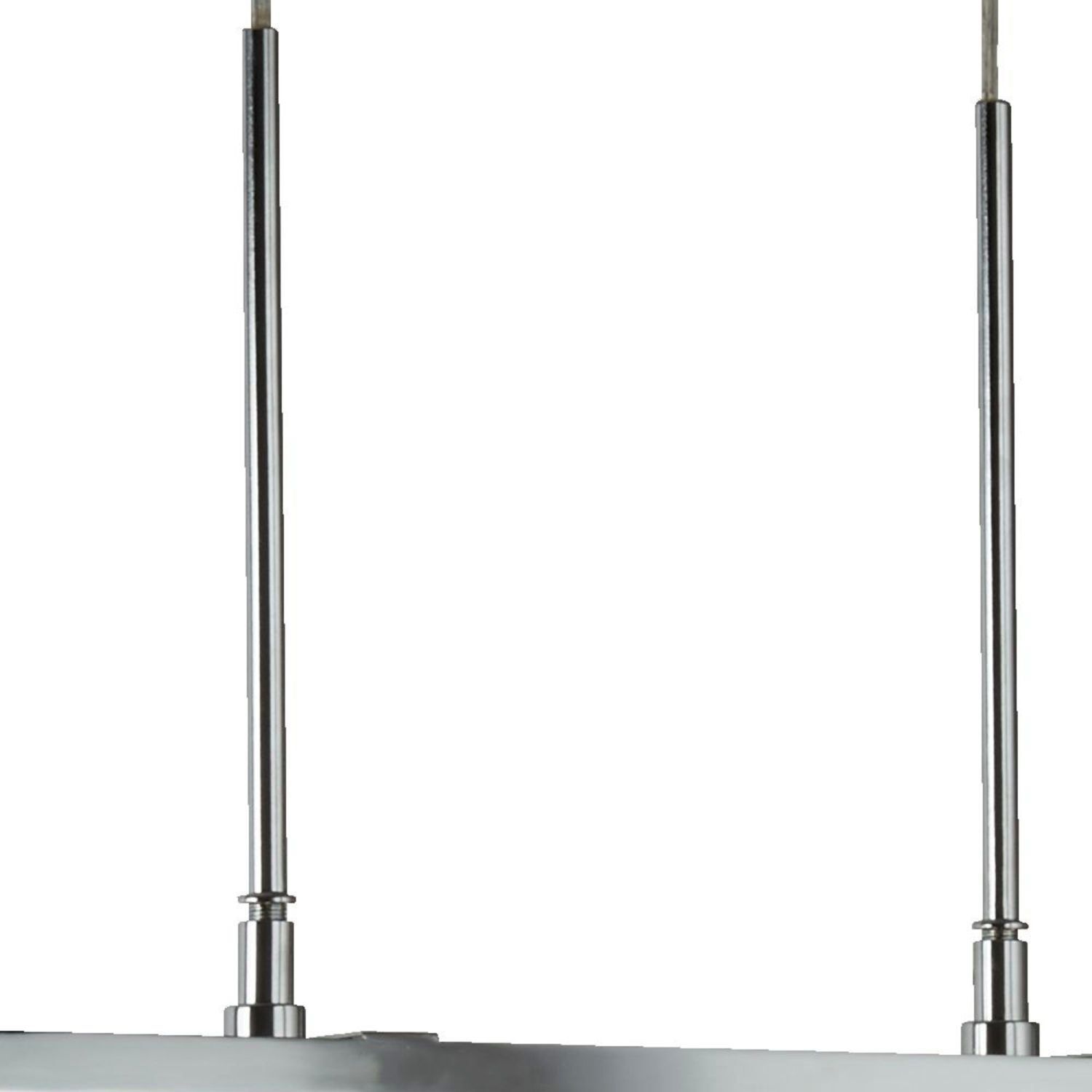 Pendelleuchte 3-flammig Chrom Klar E27 Glas Metall