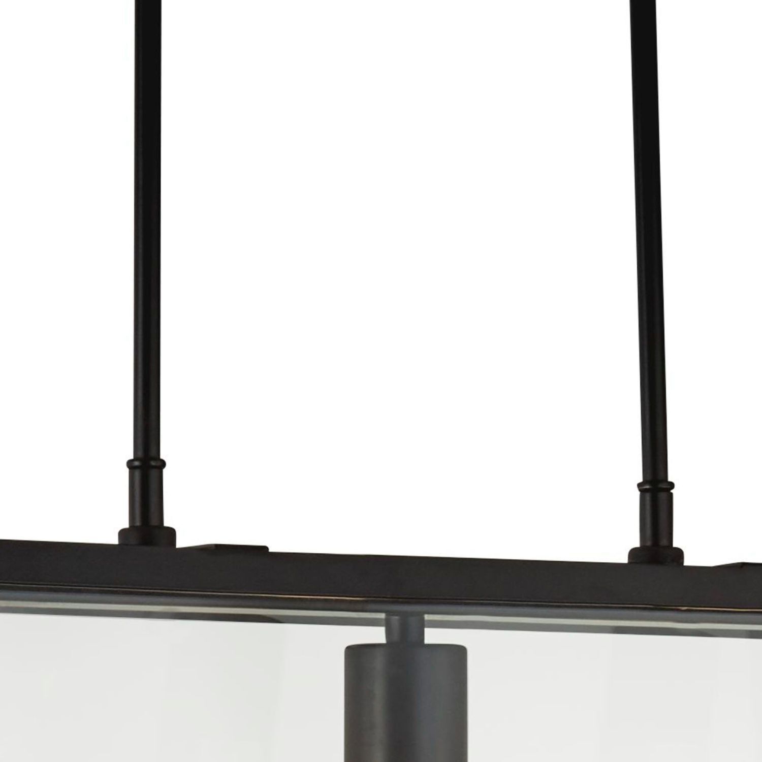 Pendelleuchte Schwarz Klar B: 65 cm 3x E27 Glas Metall