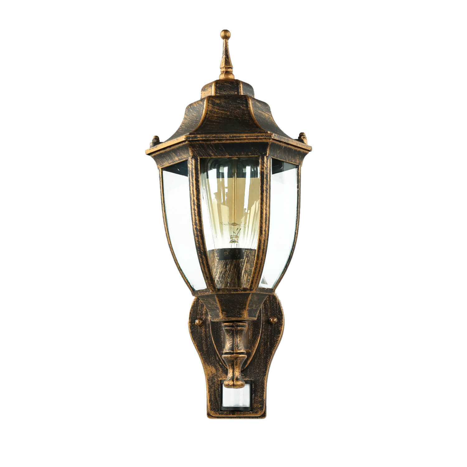 Außenwandlampe LYON Schwarz Kupfer E27 Lampe