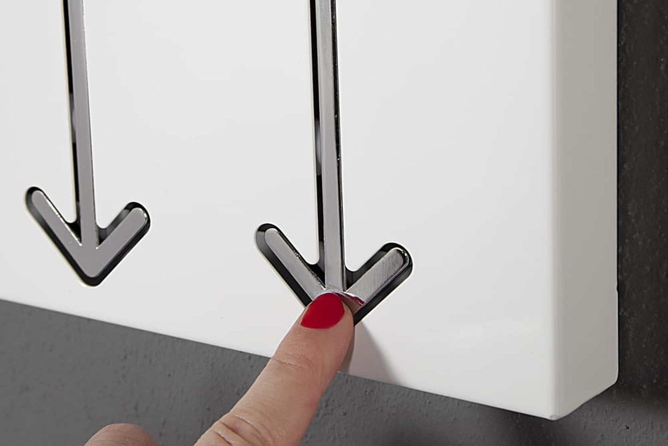 Wandgarderobe Metall 45 cm in Weiß