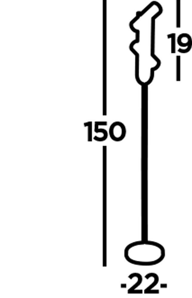 Stehleuchte 2-flammig Schwarz GU10 150 cm Metall verstellbar