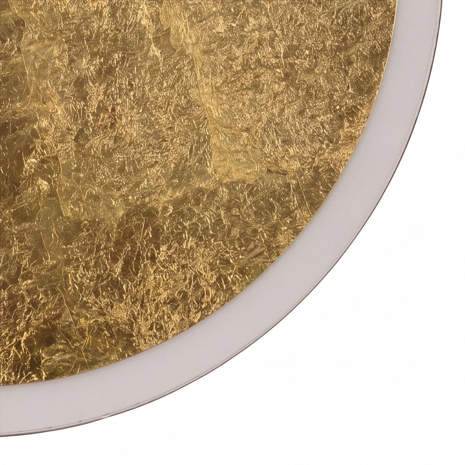 LED Deckenleuchte Gold Ø50 cm 3500 K 3 Stufen dimmbar gold, metallisch, krakel, texturiert, runder rand