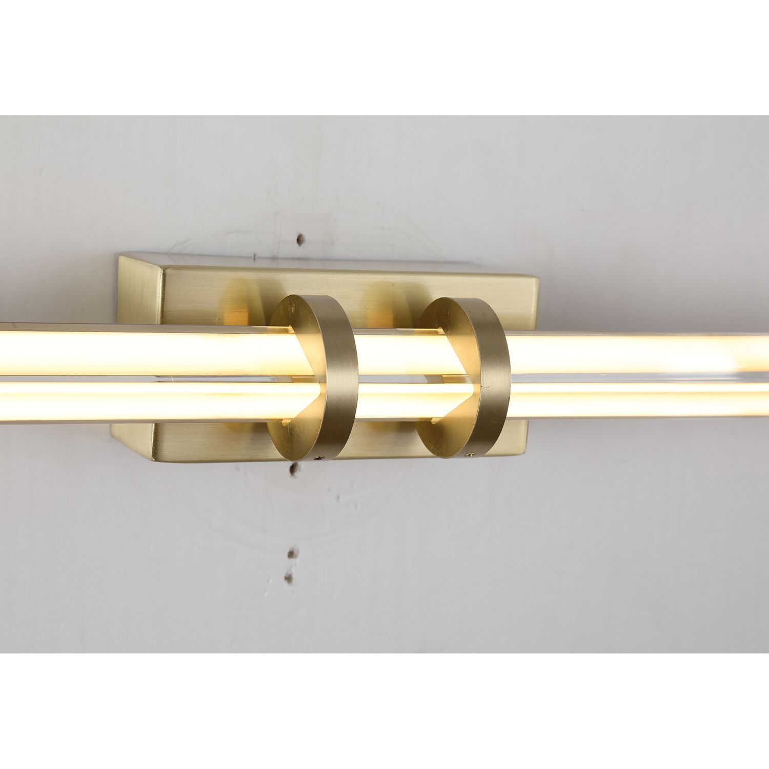 LED Spiegelleuchte in Messing 3000 K IP44 B:46,5 cm