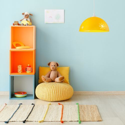 Pendelleuchte Farbig Kinderlampe Gelb Kunststoff