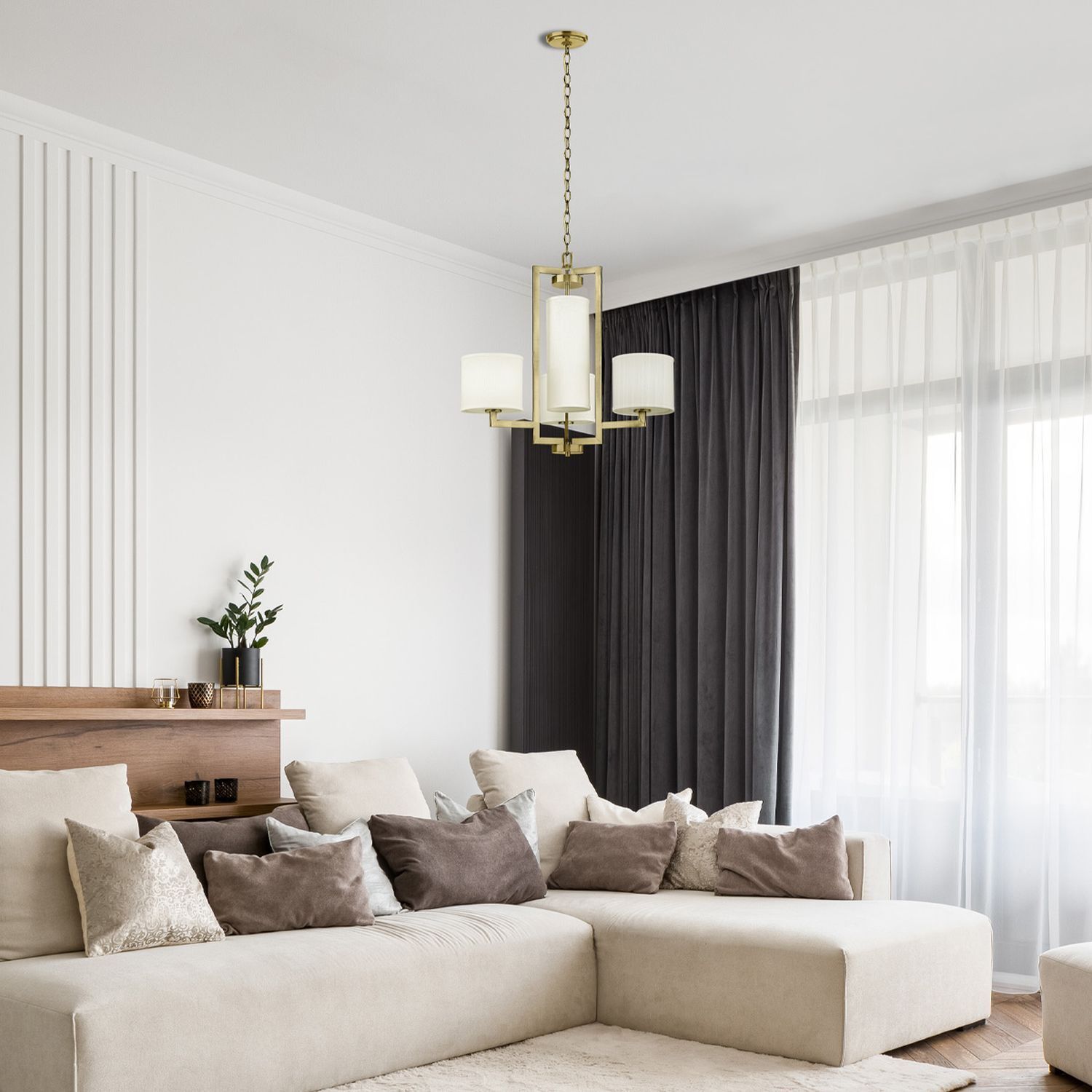 Dekoration für Zuhause, Innenarchitektur, Wohnzimmer, Kissen, Pflanze