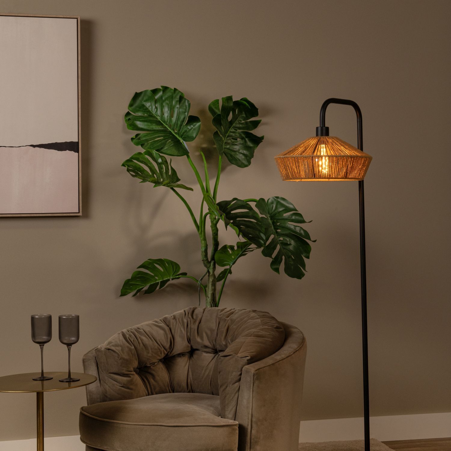 Lampe, Stehlampe, Stuhl, Mobiliar