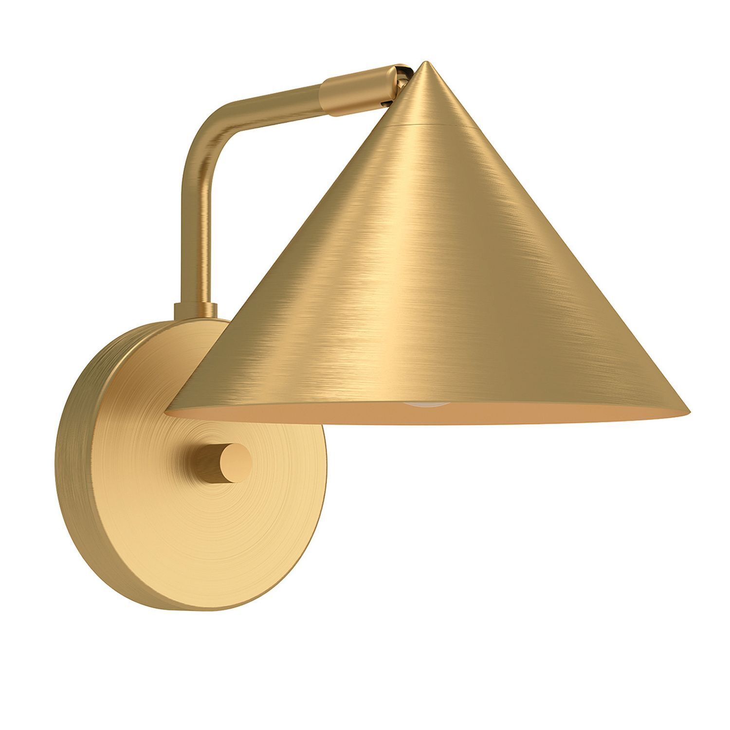 Wandlampe mit Schalter Dimmer 21,3 cm hoch E27 in Gold