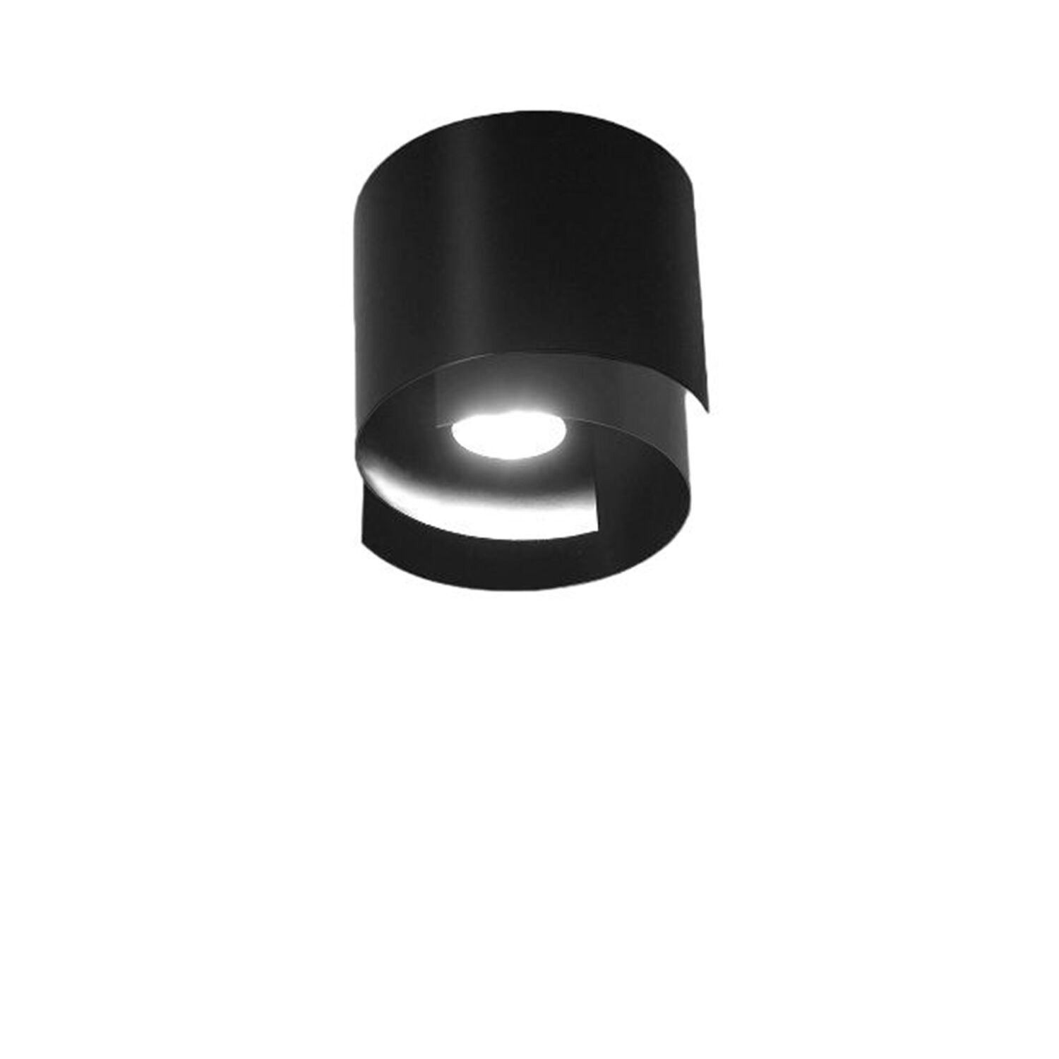 Deckenleuchte Schwarz Metall rund Modern GU10 Beleuchtung, Lampe