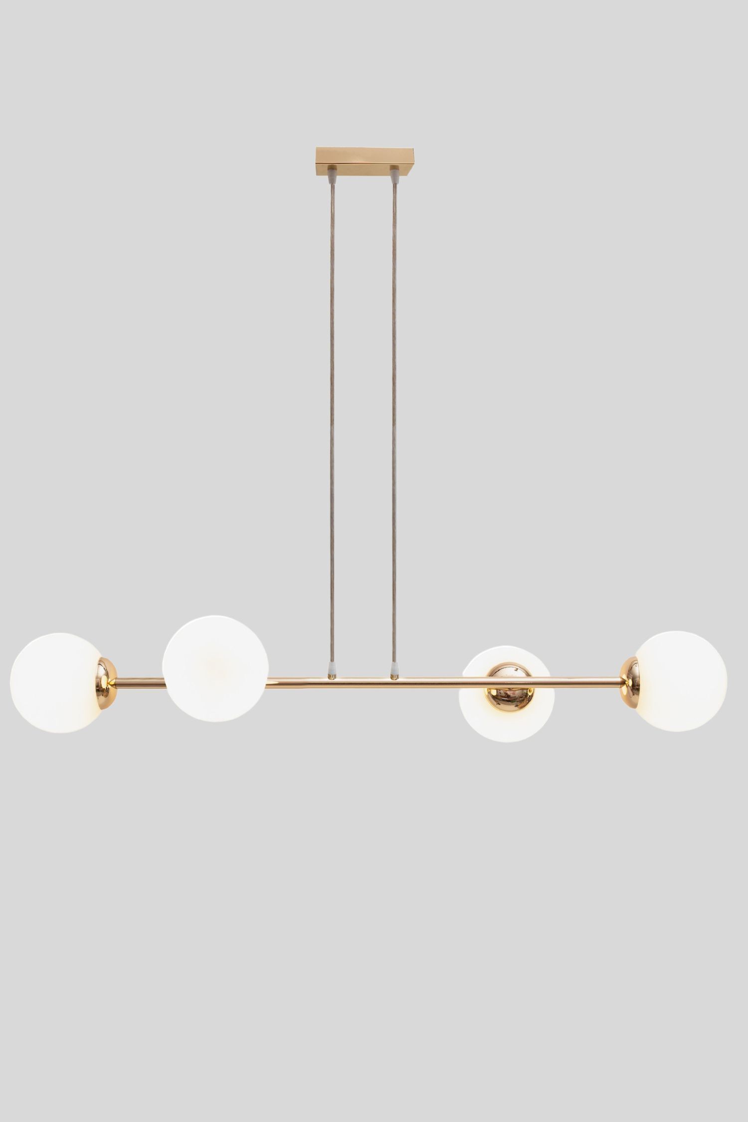Große Hängelampe blendarm Glas Metall 85 cm E27 in Gold Leuchter, Lampe, Leuchte, Deckenleuchte