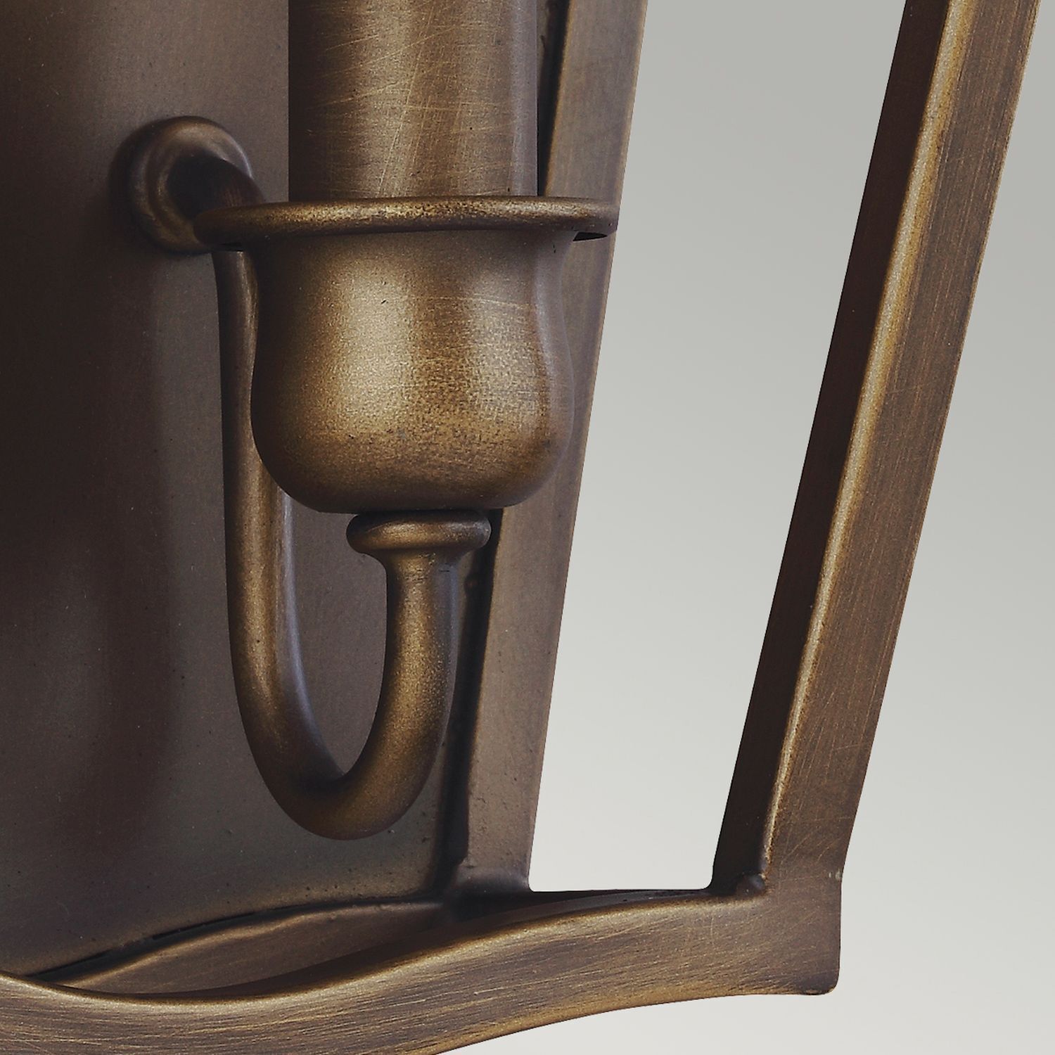Wandlampe Metall in Messing antik Vintage Rustikal