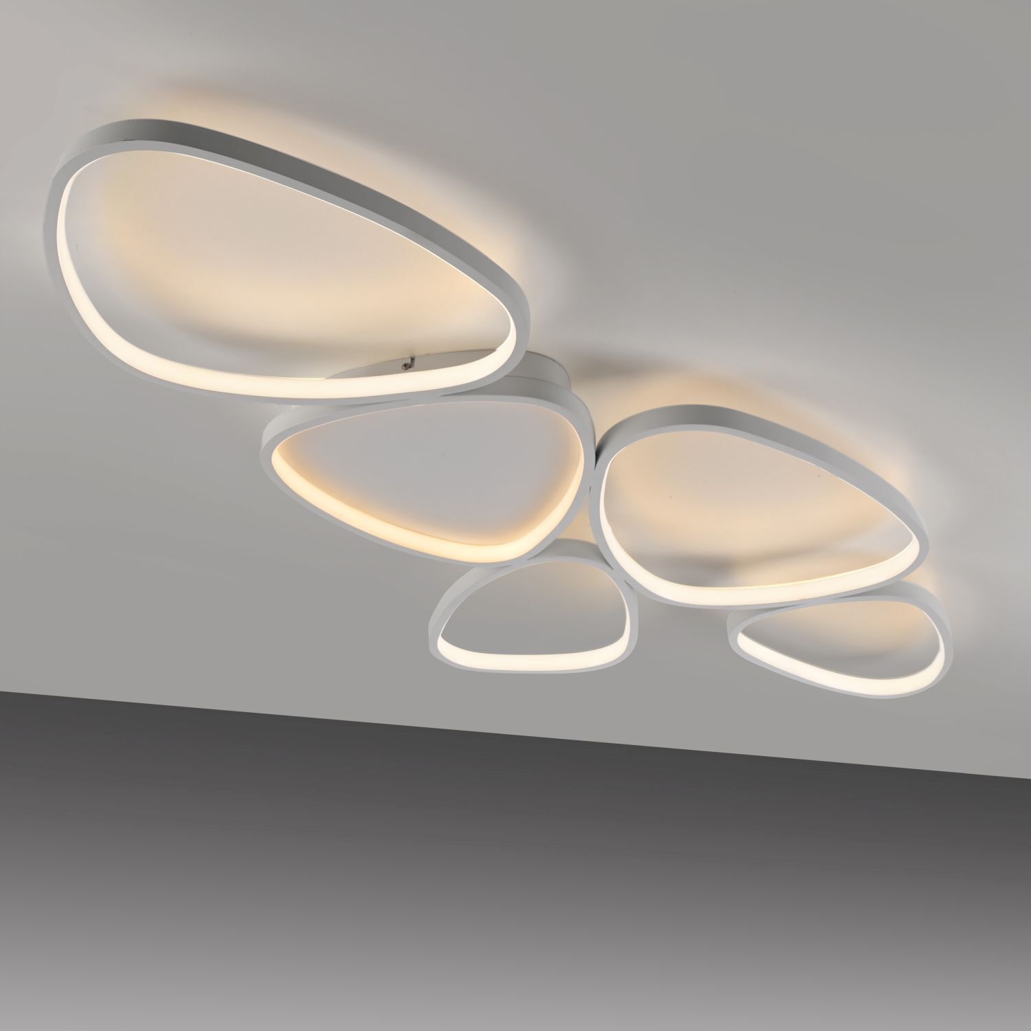 LED Deckenlampe Weiß Metall 3000 K 6100 lm L:116,5 cm