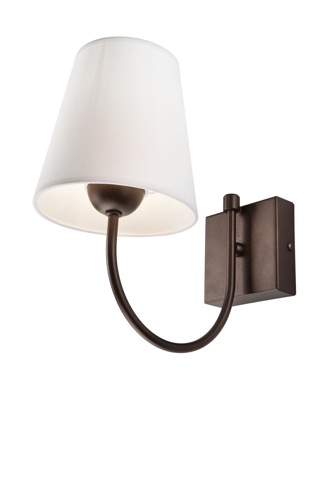 Wandleuchte MALCOLM Braun Stoff Lampe Rustikal