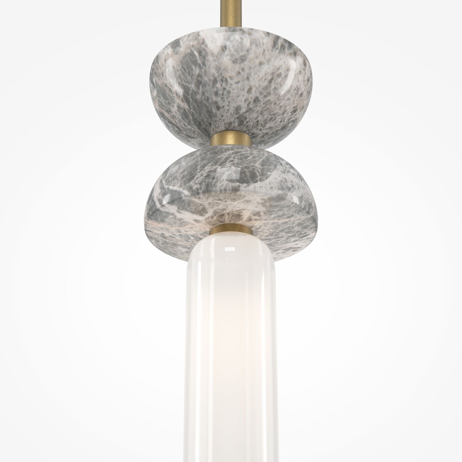Hängeleuchte Glas Metall G9 rund D: 10 cm Modern
