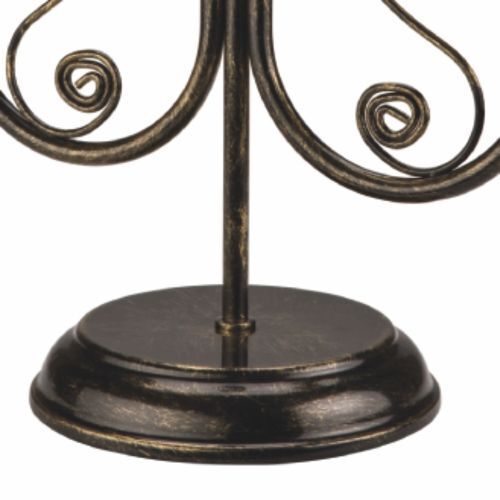 Tischlampe Metall Schwarz Rustikal H:36cm Antik