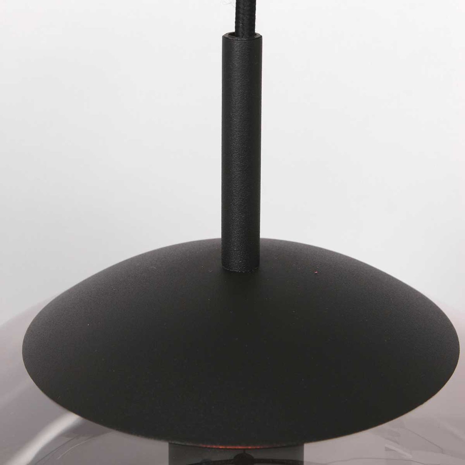 Hängelampe Schwarz Rauchgrau E27 Ø30 cm stylisch Modern