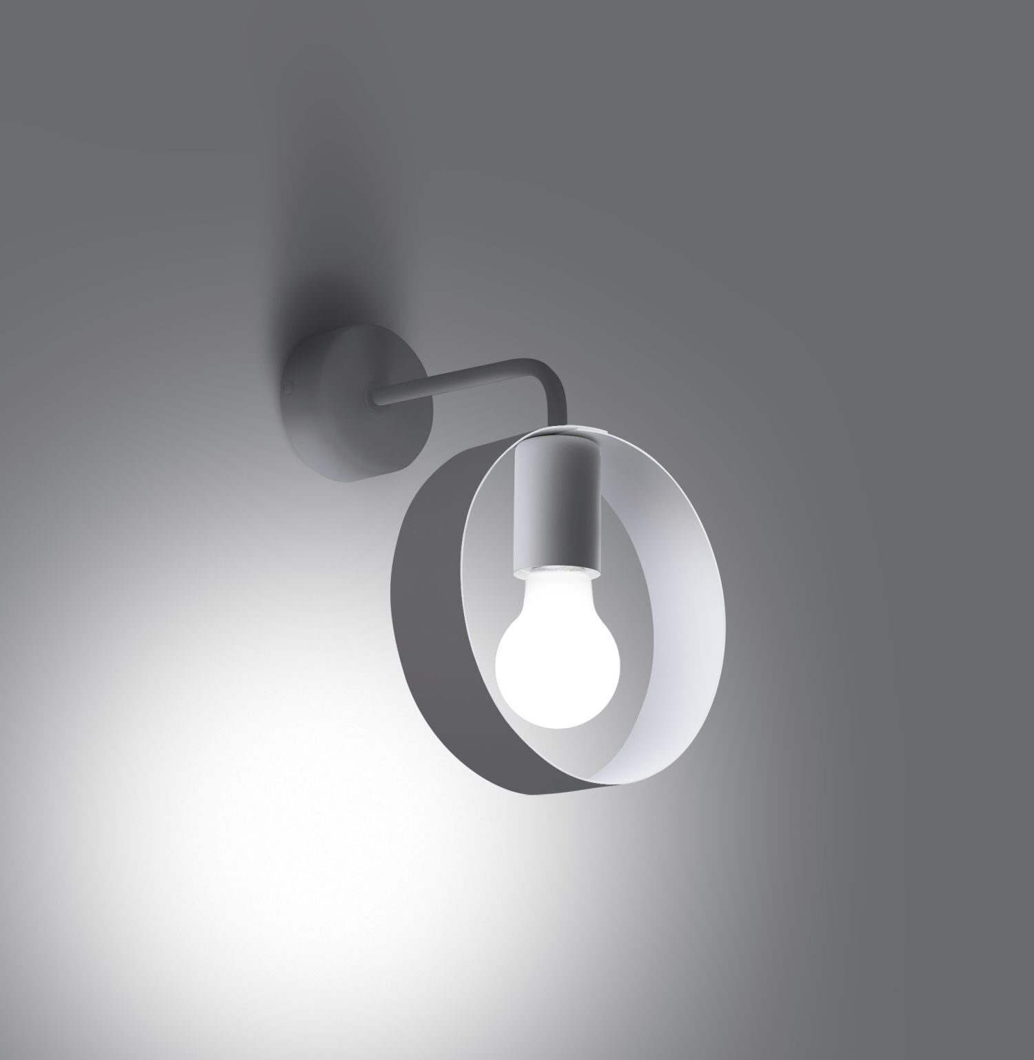 Wandleuchte Weiß Metall Modern E27 dekorativ HIAS