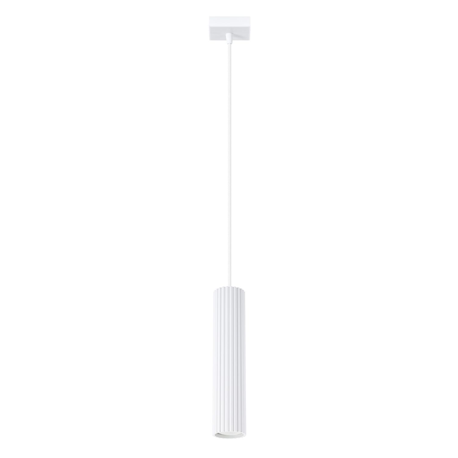 Pendelleuchte Weiß GU10 schmal Ø 8 cm aus Aluminium Modern