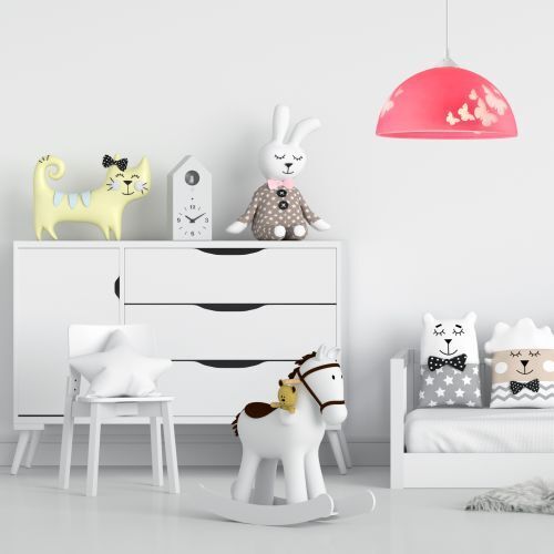 Kinderzimmerlampe Mädchen Pink rund Lampe