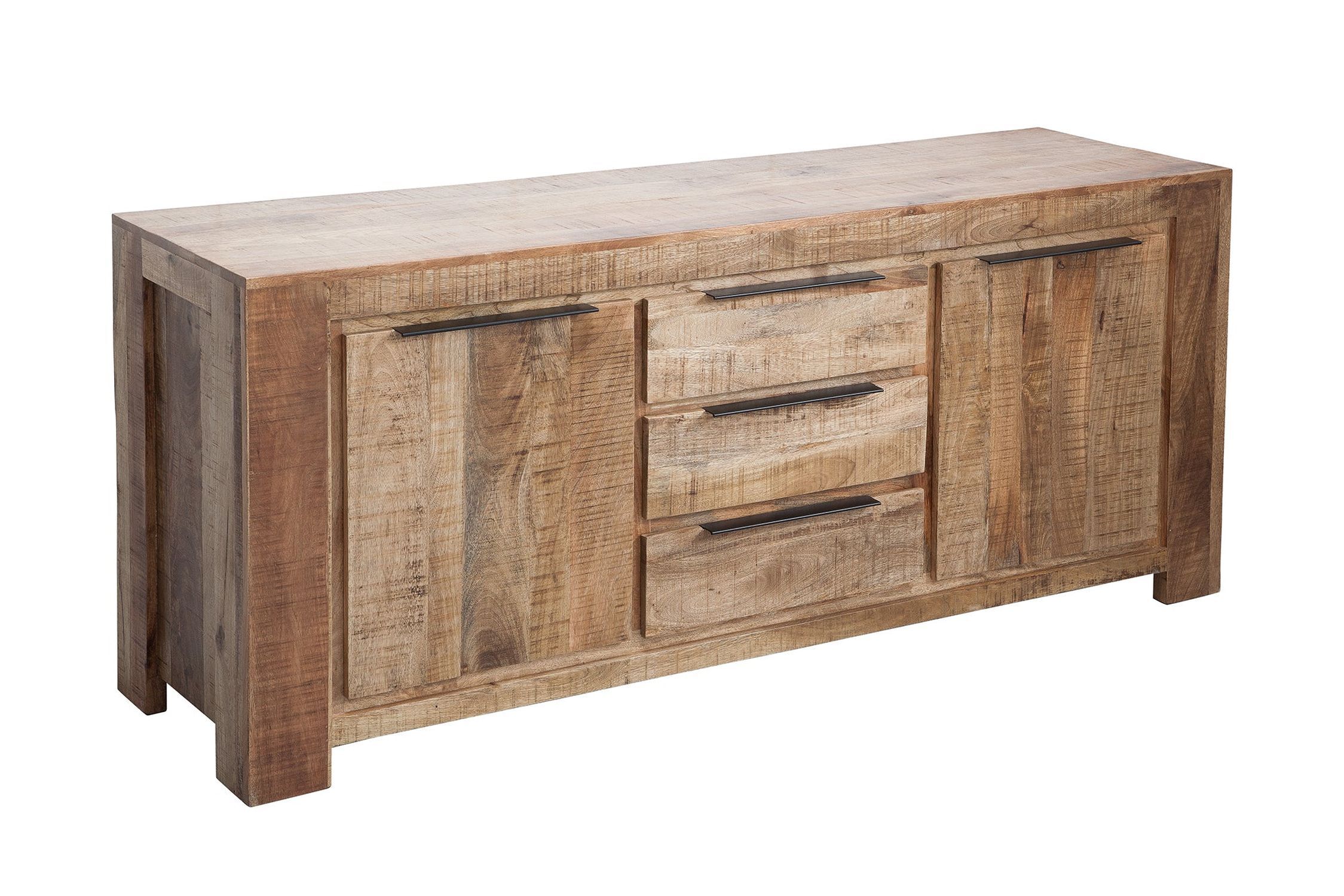 Sideboard Mangoholz 174 x 76 cm Handarbeit Schubladen Türen