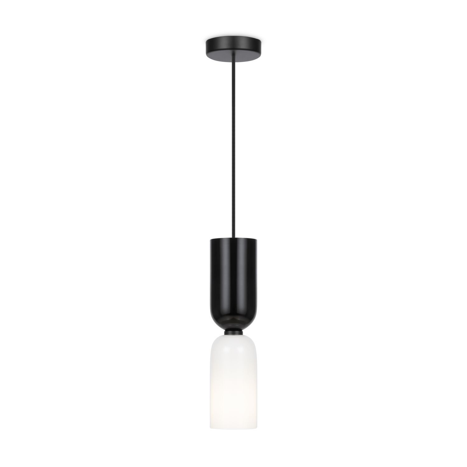 Hängelampe Metall Glas E14 rund Ø 8 cm H: max. 232 cm