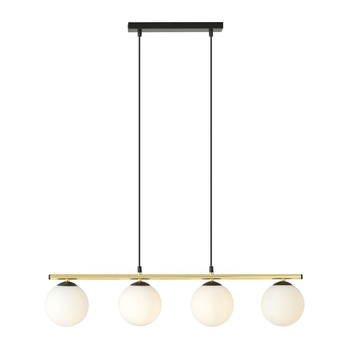 Hängelampe länglich Kugelschirm verstellbar 4x E14