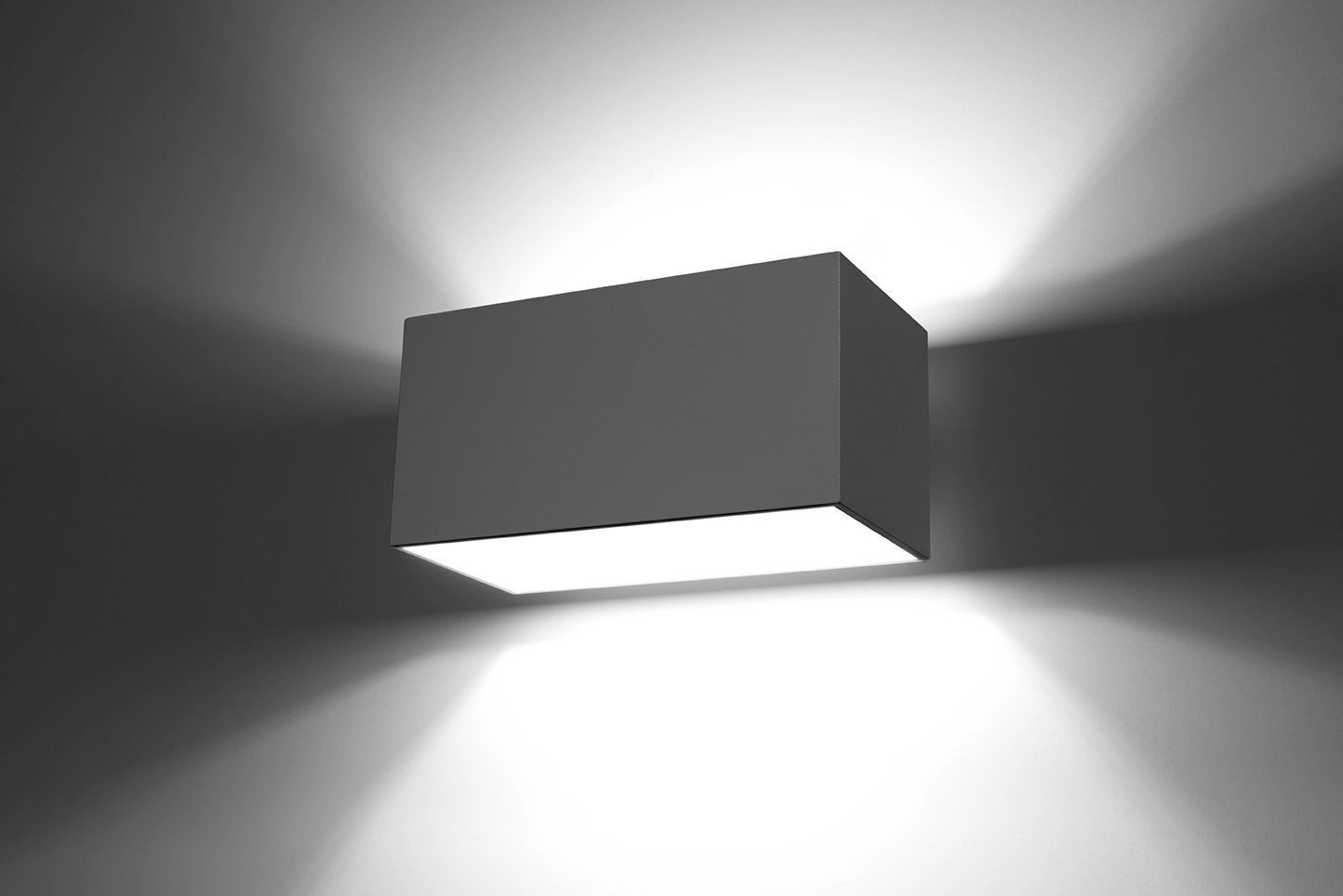 Graue Wandlampe Aluminium eckig Modern vielseitig