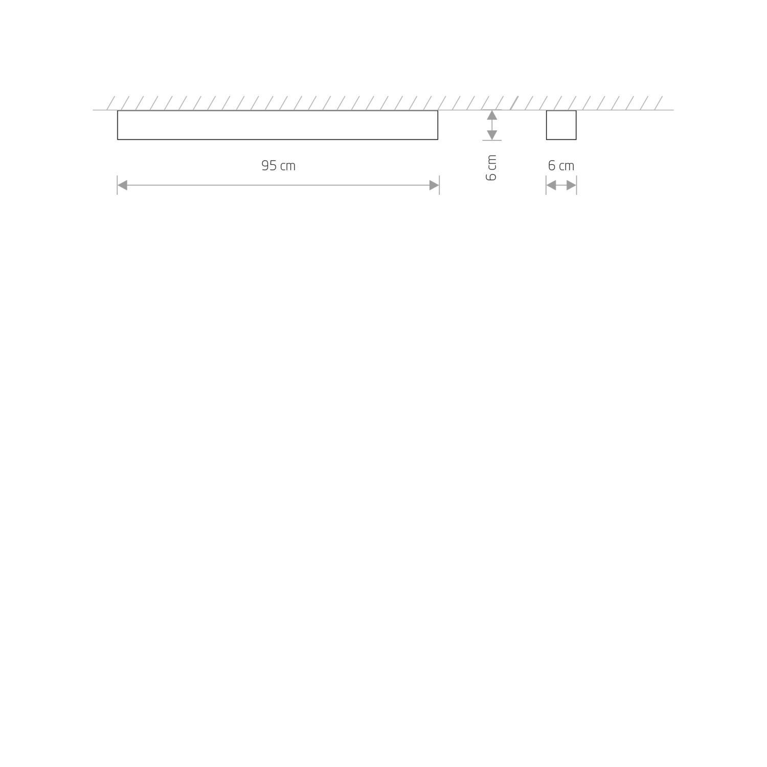 Deckenleuchte warmweiß Grau 3000 K 2300 lm 95 cm lang T8 LED