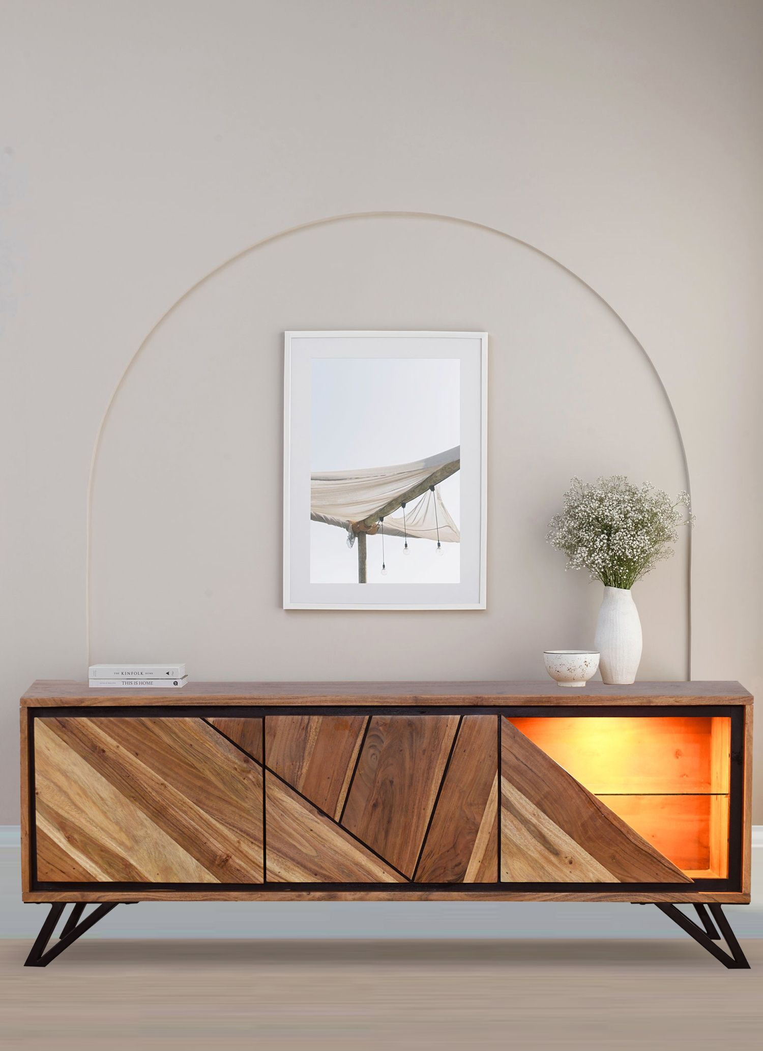 Moebel, Anrichte, Drinnen, Innenarchitektur, Lampe