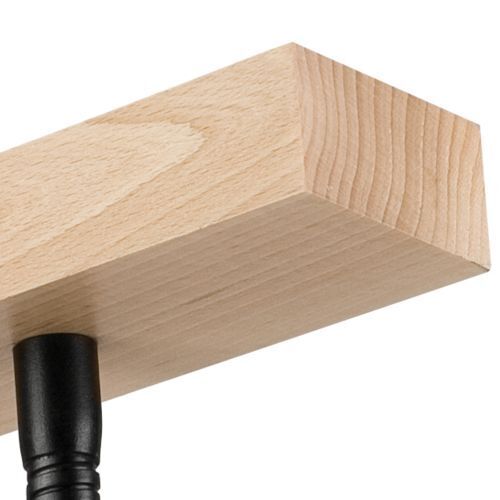 Deckenleuchte KASSIDY Schwarz Holz Modern flexibel
