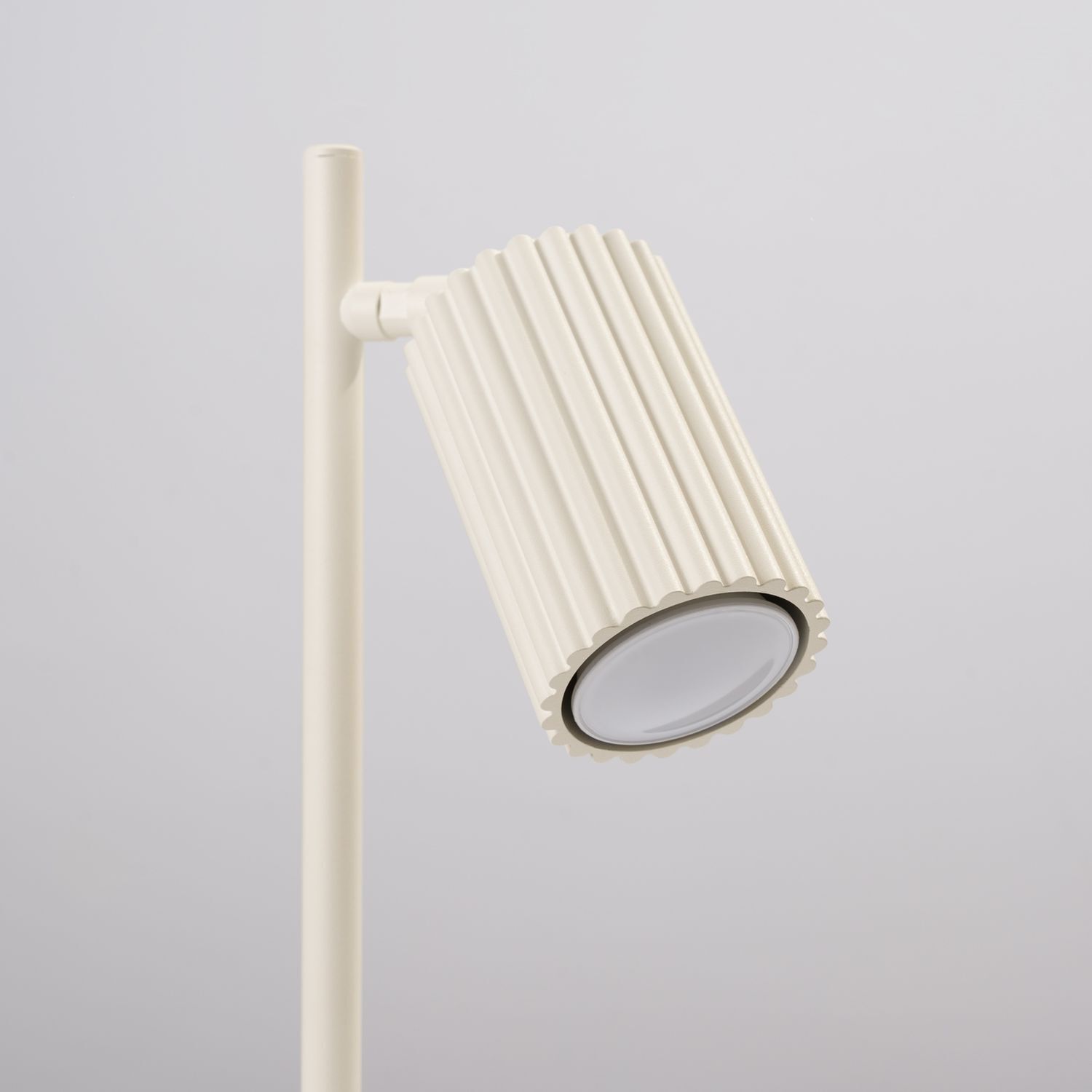 Schreibtischlampe GU10 43 cm hoch in Creme Modern Aluminium
