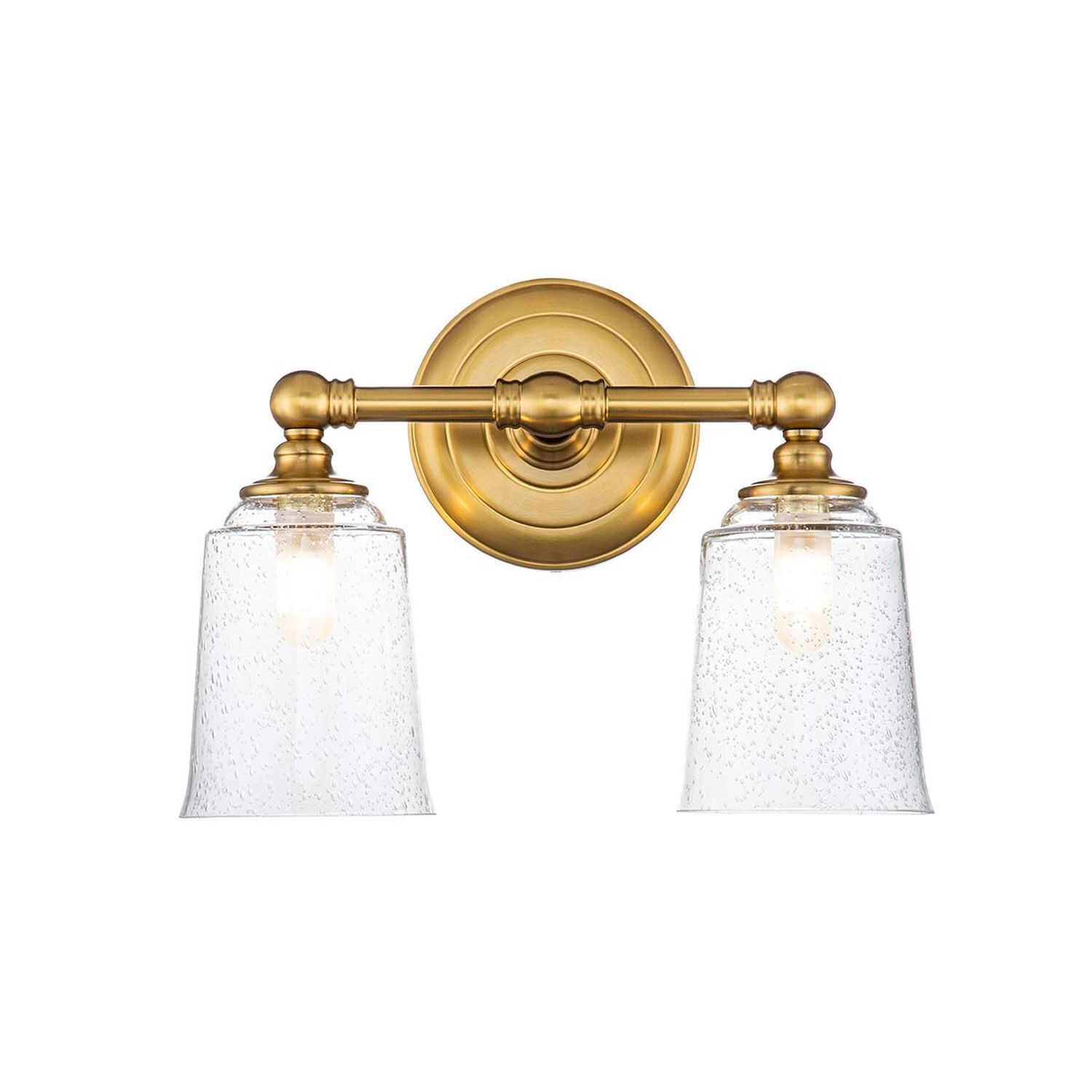 Wandleuchte Badezimmer LED G9 IP44 B: 33 cm in Messing