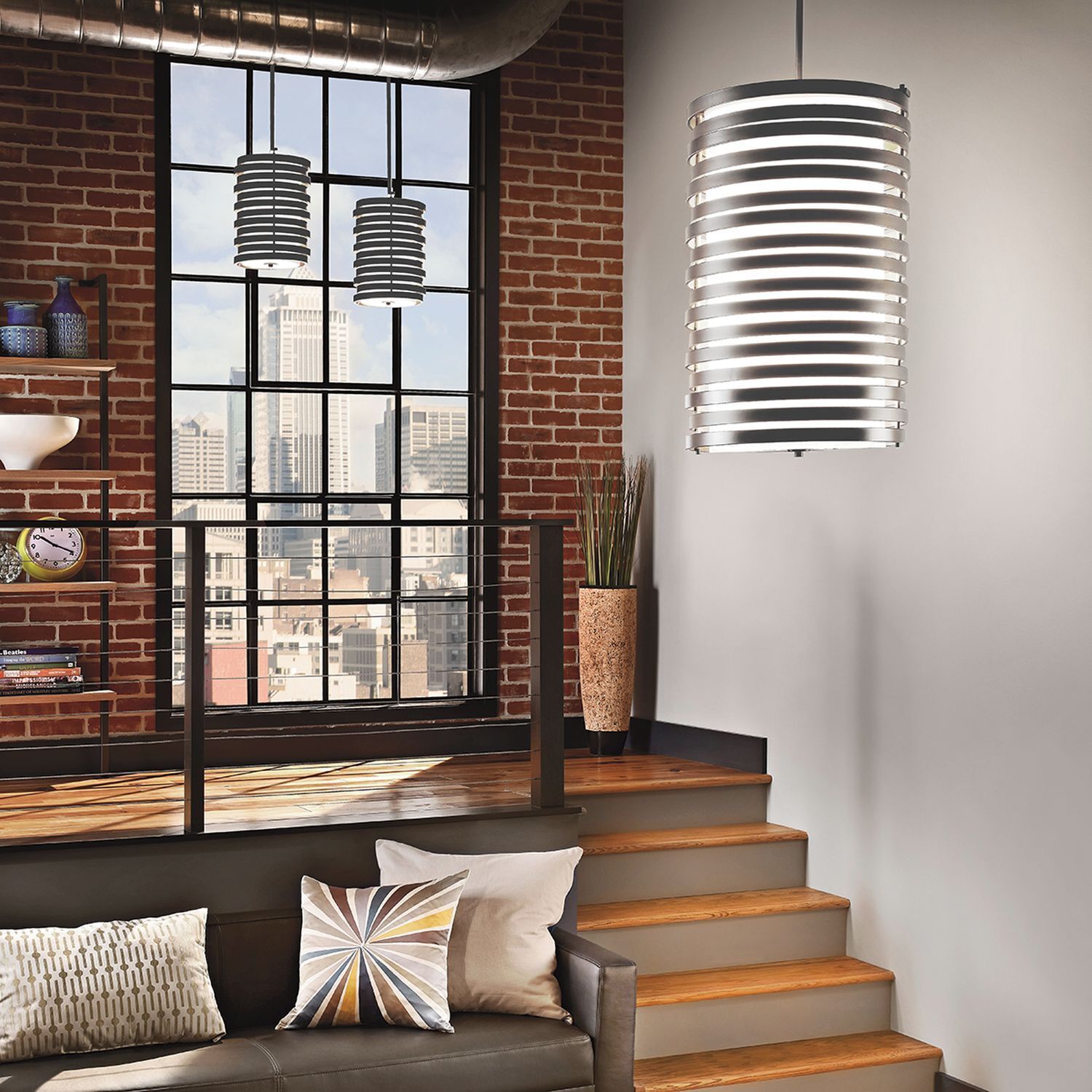 Hängeleuchte E27 Ø27cm Metall Glas blendarm NAILA Drinnen, Innenarchitektur, Inneneinrichtung, Fenster, Lampe