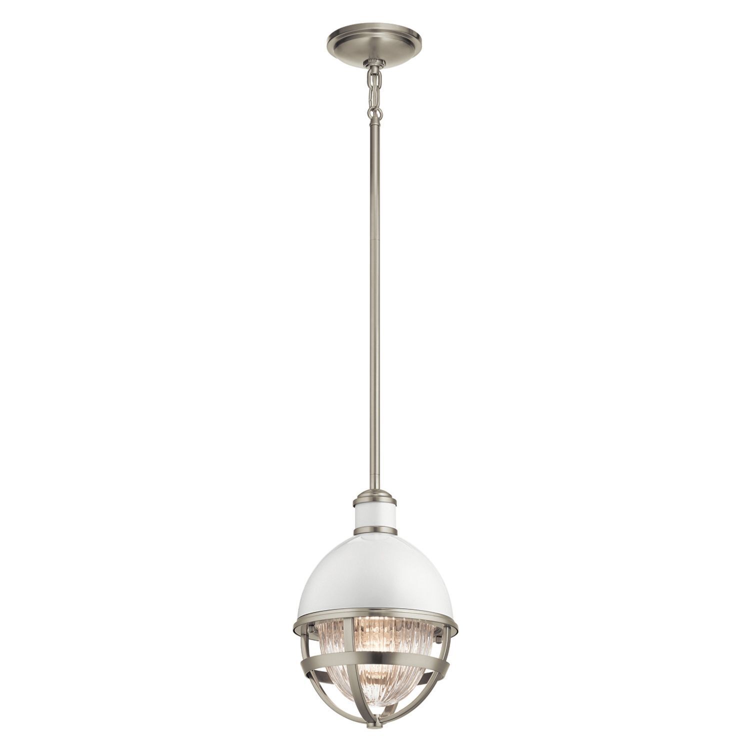 Hängelampe klein Ø 20,4 cm rund H: max. 135,9 cm Metall Glas