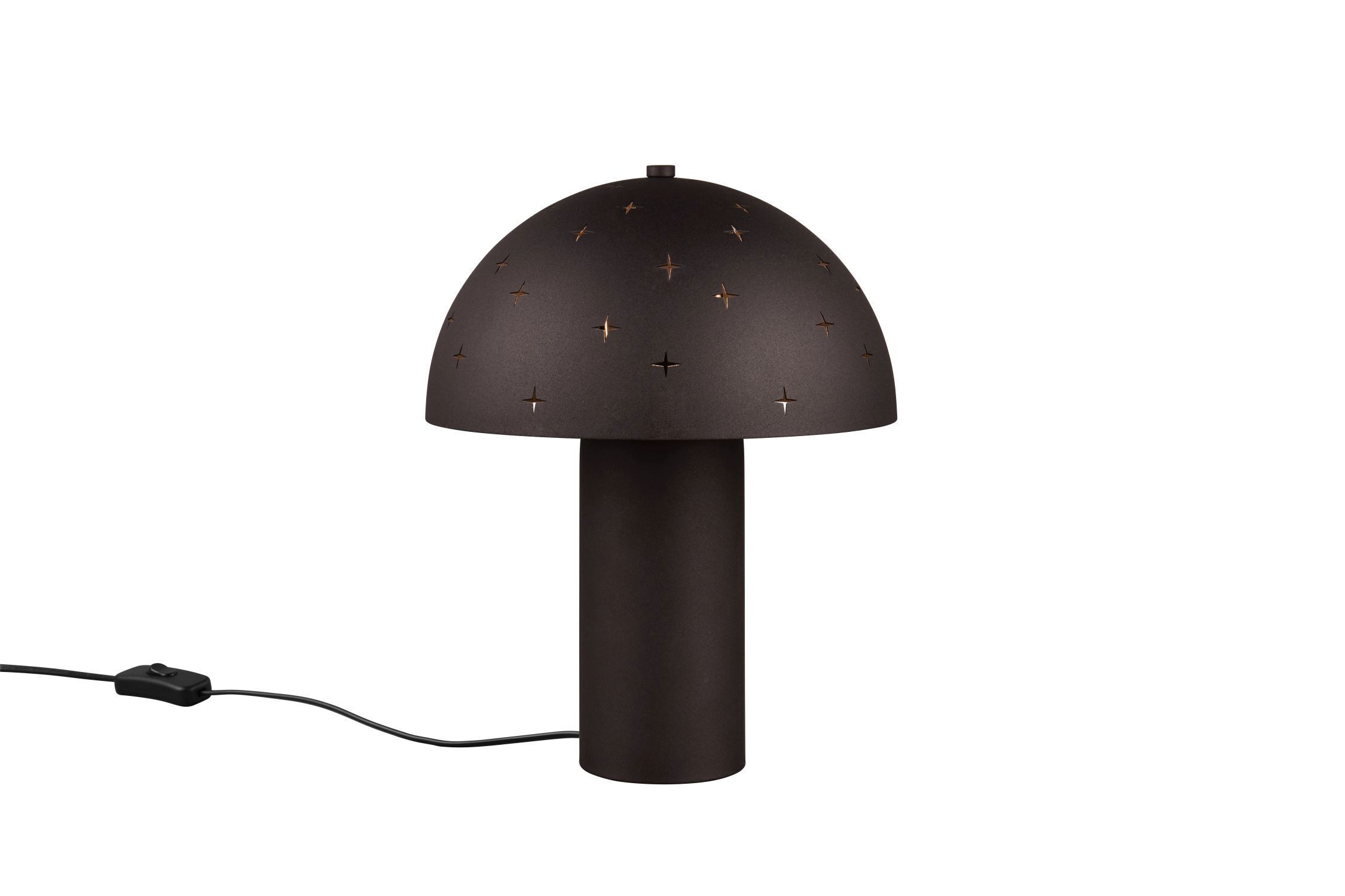 Stylische Tischlampe Schwarz Metall E14 32,5 cm Sterne