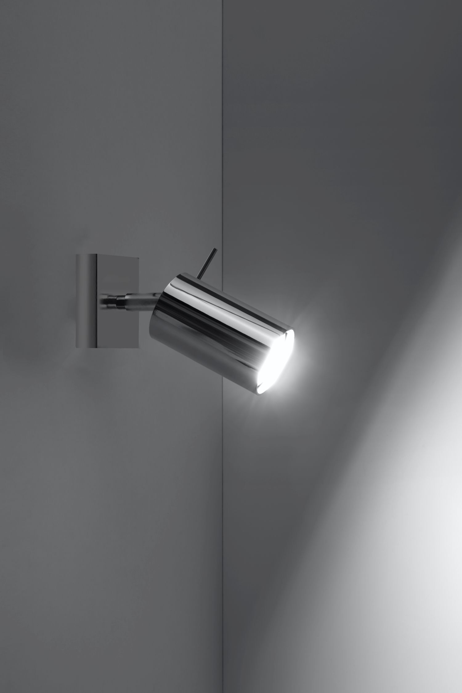 Spot Lampe Metall verstellbar B: 8 cm Chrom GU10