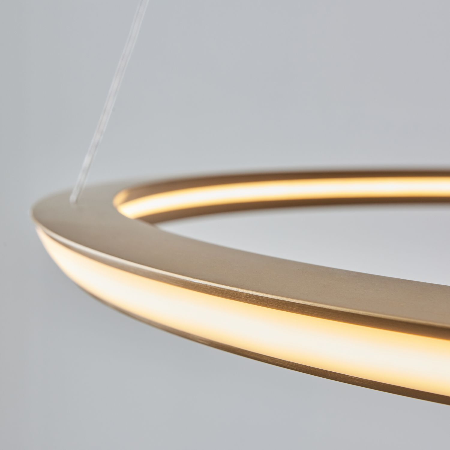 LED Kronleuchter Metall Ring D: 75,5 cm rund in Gold 3000 K