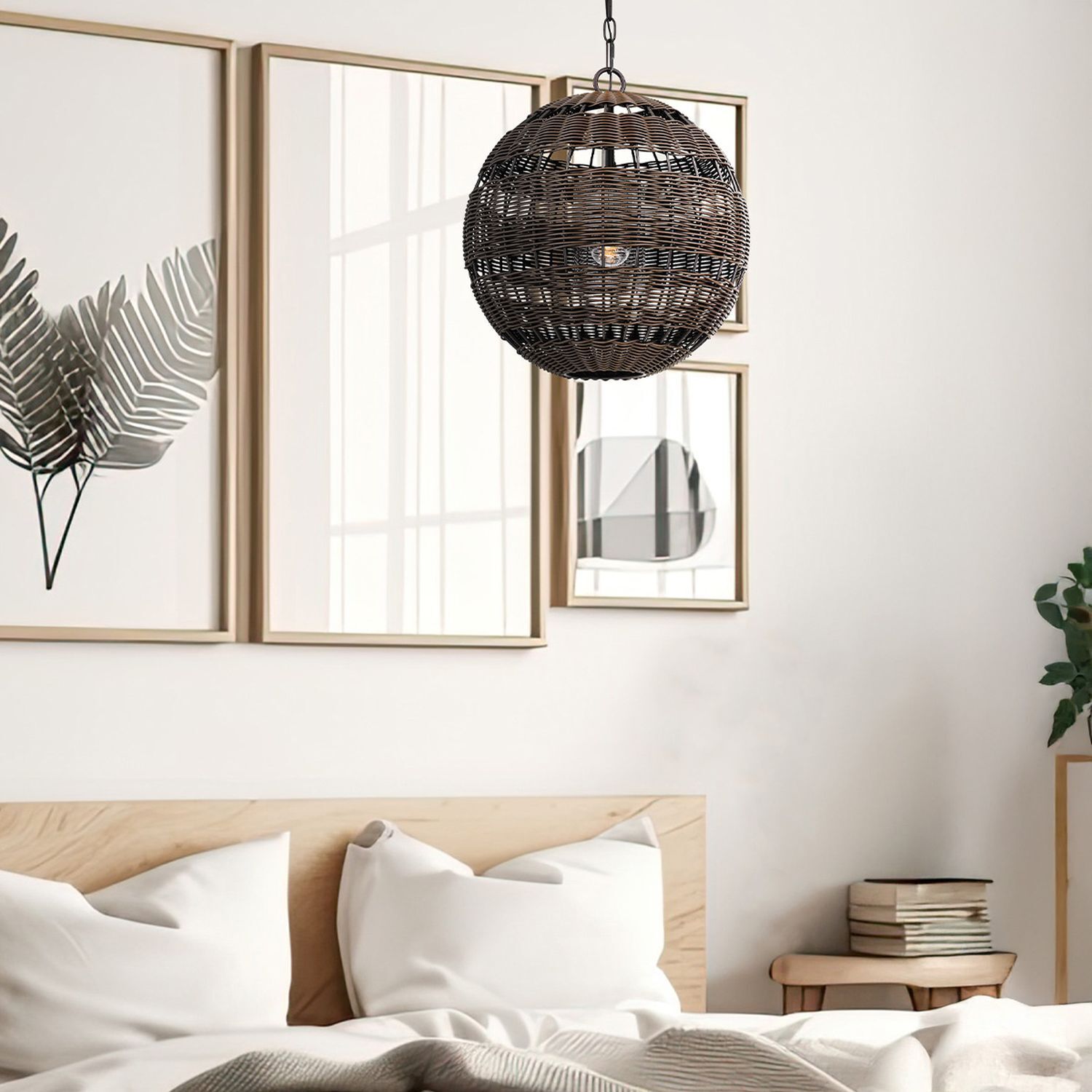 Pendelleuchte außen Korbschirm E27 IP44 in Bronze dunkel Innenarchitektur, Inneneinrichtung, Kissen, Lampe, Kronleuchter