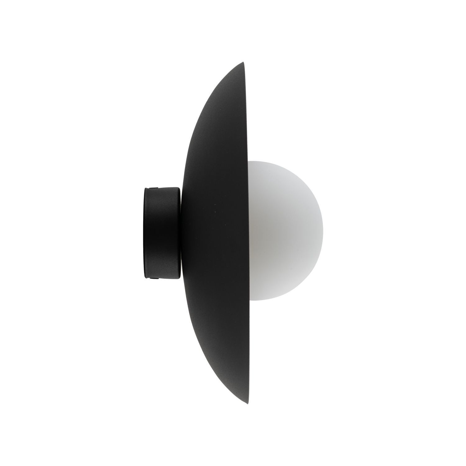 Blendarme Wandlampe Schwarz Metall Glas G9 Ø28 cm
