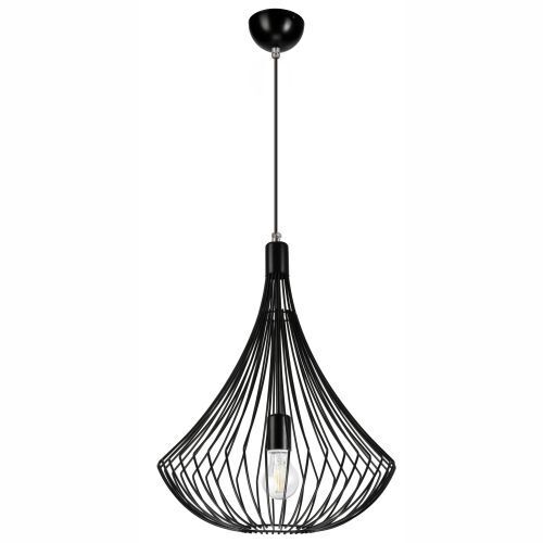 Design Pendelleuchte Schwarz Metall Hängelampe