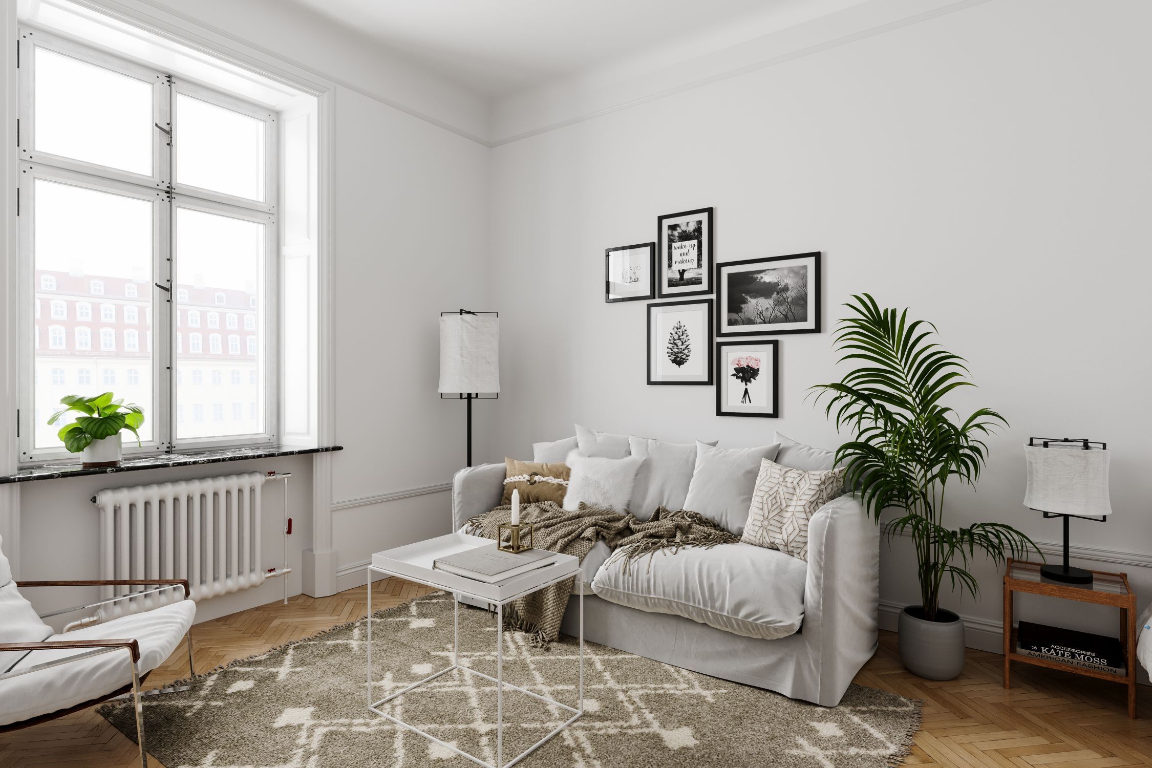 Dekoration für Zuhause, Wohnzimmer, Couch, Fußboden, Innenarchitektur