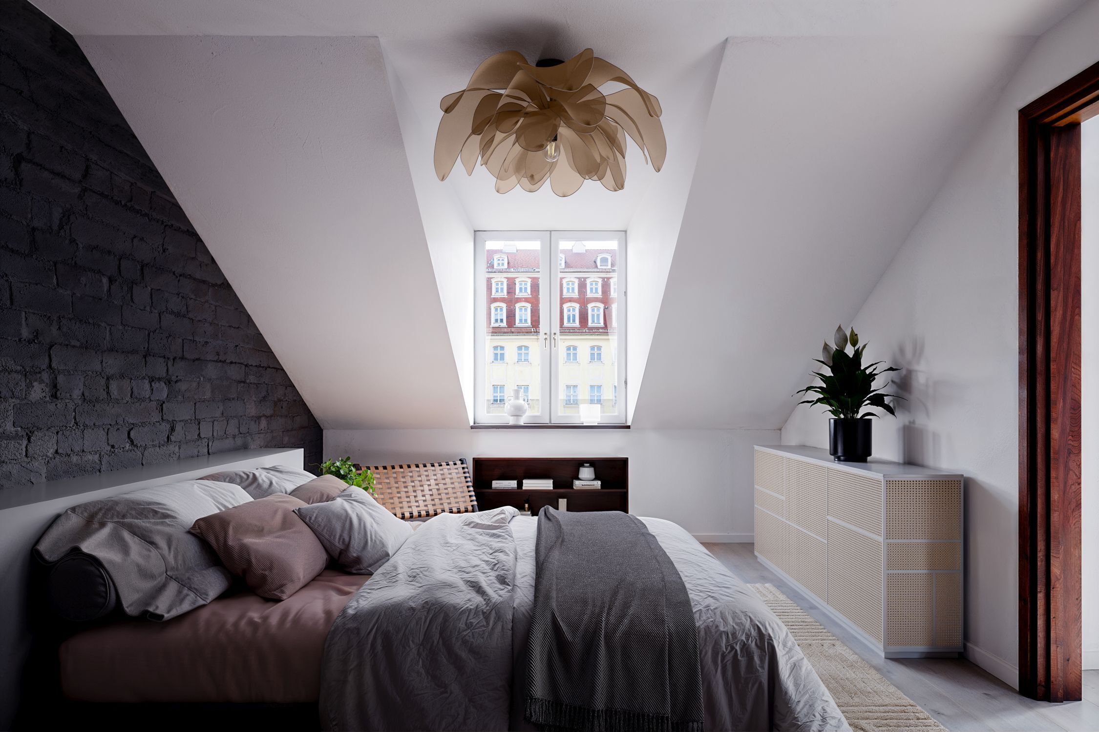 Deckenlampe Stoff Metall B: 80 cm biegsam in Natur E27 Drinnen, Innenarchitektur, Wohnen, Dachboden, Dekoration für Zuhause