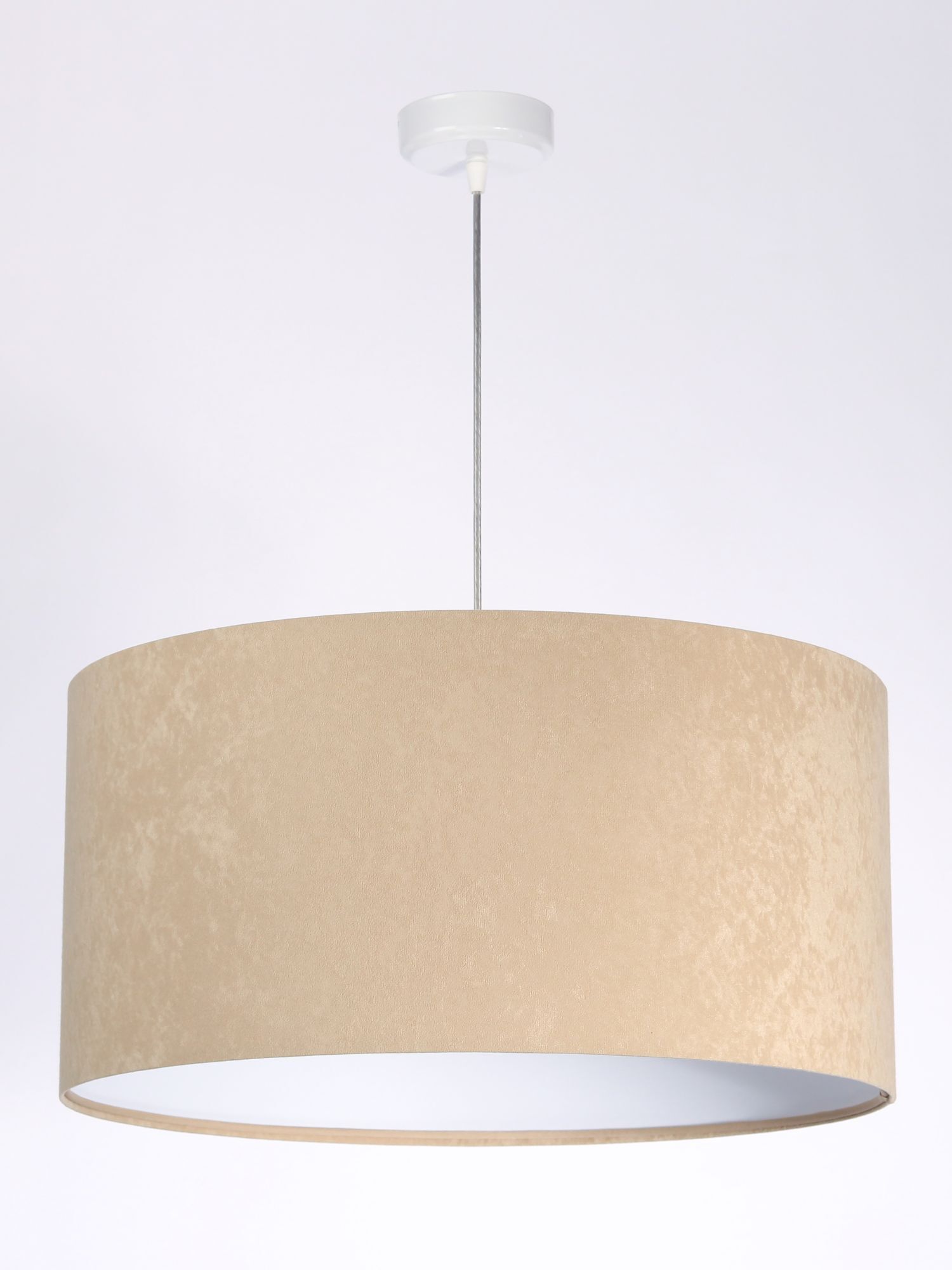 Hängeleuchte AYLMER Beige Weiß Retro rund Esstisch Lampe