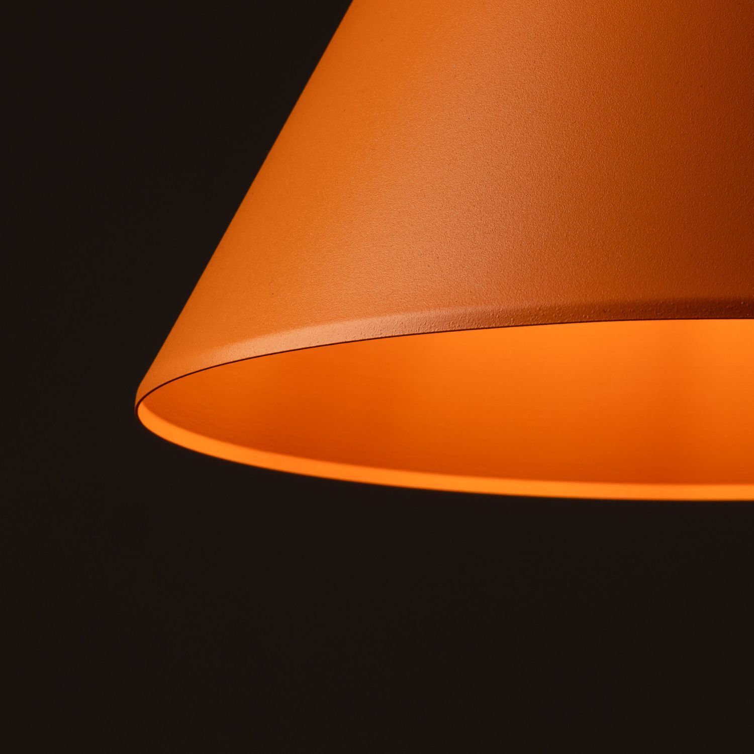 Hängeleuchte Metall Ø 32 cm H: max. 165 cm Orange E27 Lampe, Lampenschirm