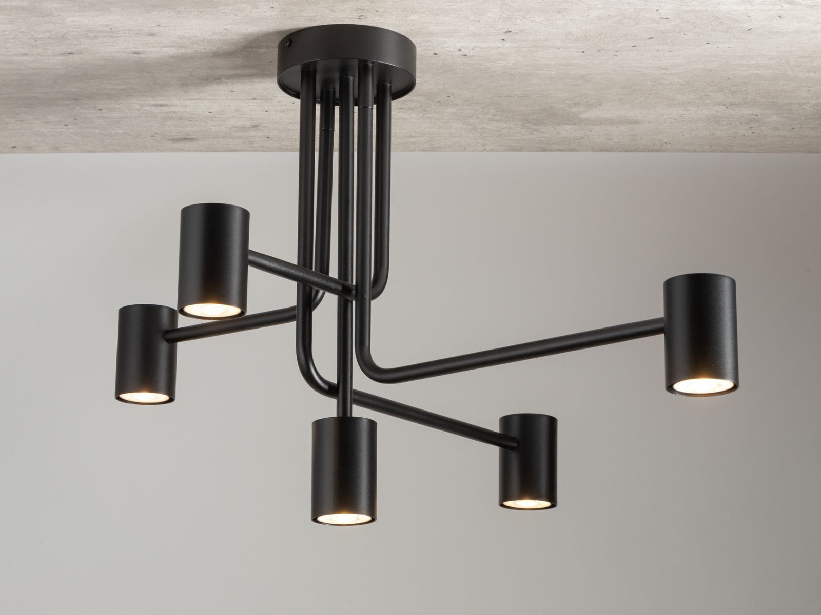 Schwarze Stehlampe Zylinder 162 cm E27 auffällig
