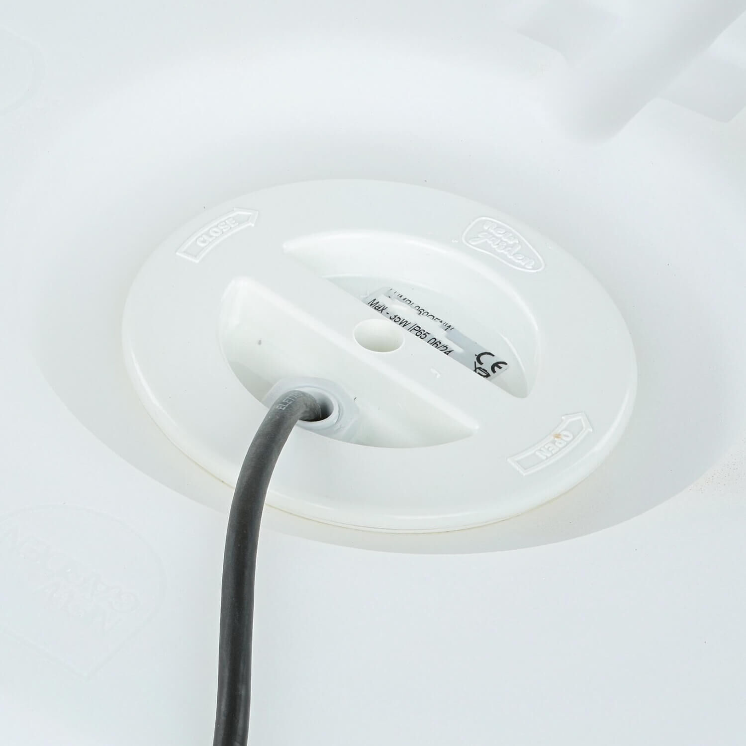 Kugelleuchte Stecker Kabel Ø 60 cm IP65 E27 LED 2700K Garten Adapter, Elektronik