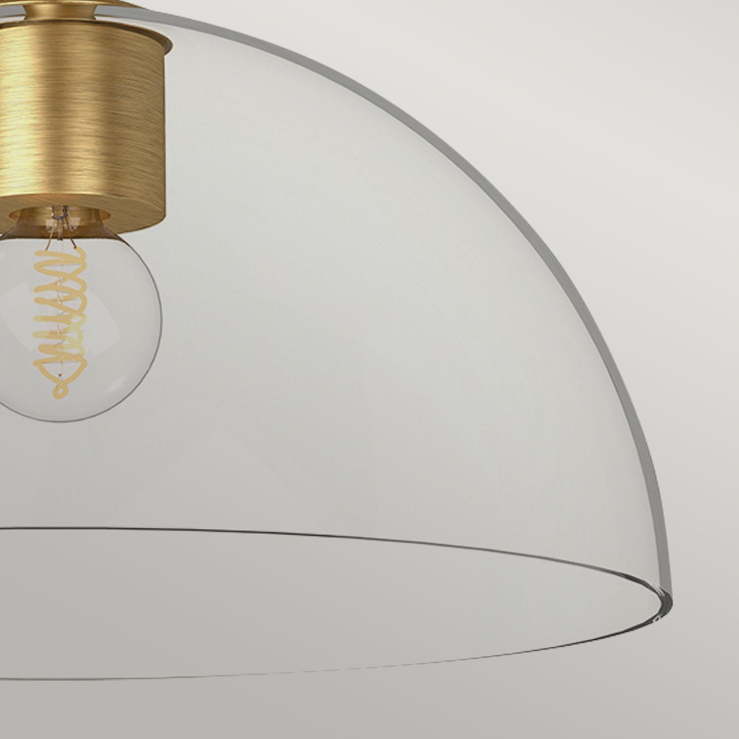 Deckenlampe Glas Metall E27 Ø 30,5 cm in Gold gebürstet Lampe, Licht