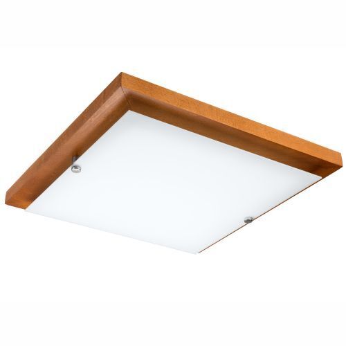 LED Deckenleuchte Holz rustikal eckig Wohnzimmer
