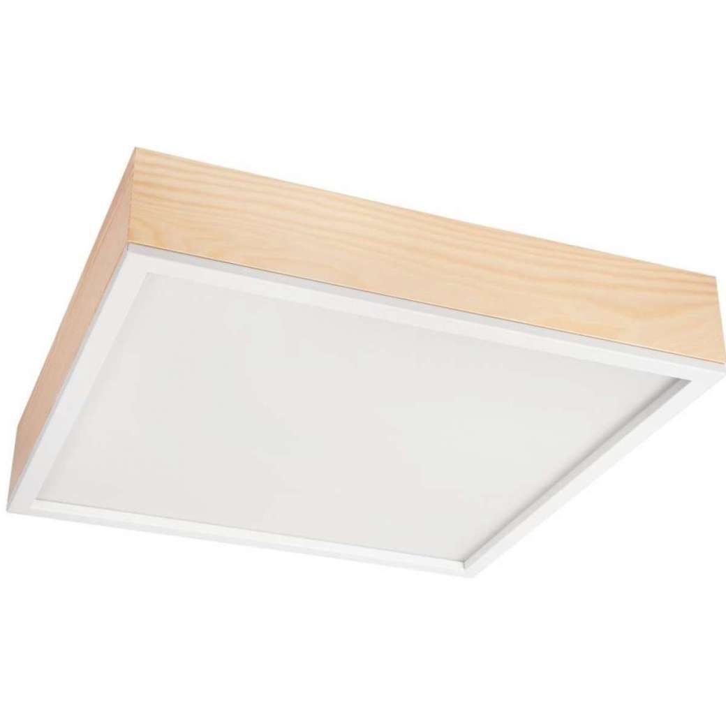 Blendarme Deckenleuchte Glas Holz Pinie E27 L:48 cm Deckenleuchte, Postfach